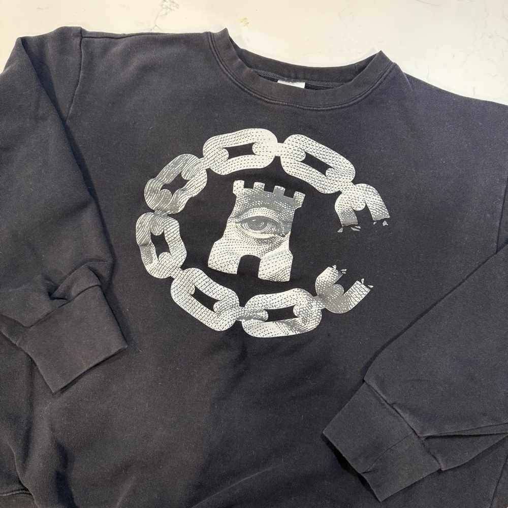Crooks & Castles Black Money Chain Graphic Men’s Crewneck Sweatshirt